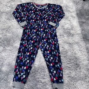 CuddlDuds Womens Holiday Christmas Tree Print Pajama Set Long Sleeve Medium READ